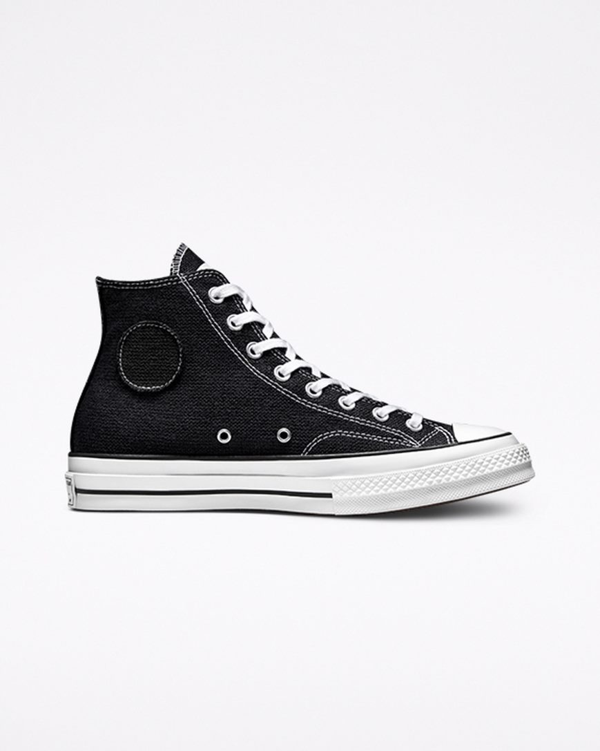 Dámské Boty Vysoké Converse x Stüssy Chuck 70 Černé Bílé Černé | CZ NW31B96